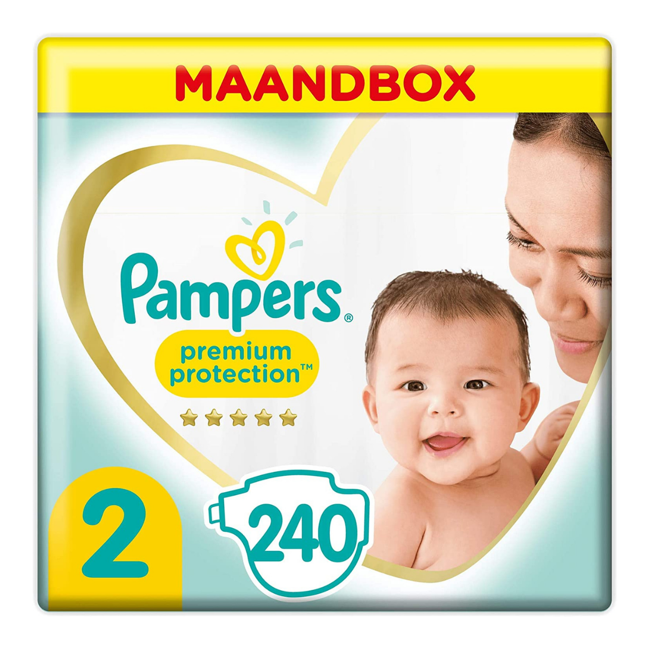Pampers Maat 2 Premium Protection Luiers, 240 stuks (€0,17 p.st)!