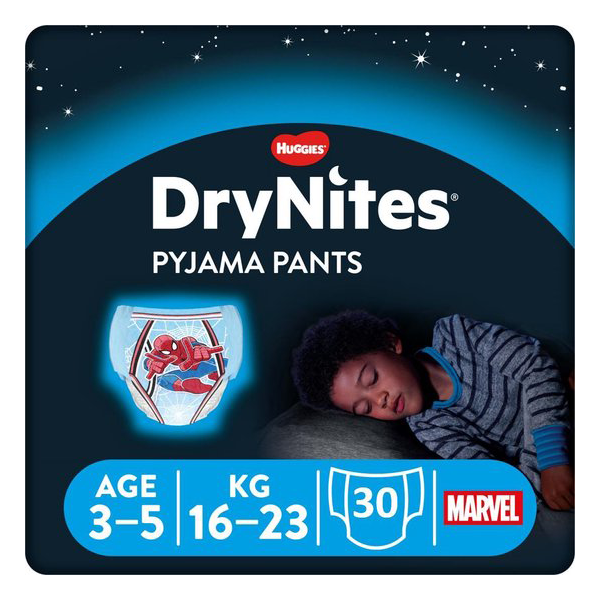 Bespaar 20% op DryNites luierbroekjes – jongens – 3 tot 5 jaar – 30 st – (€0,59 p.stuk) bij Bol.com