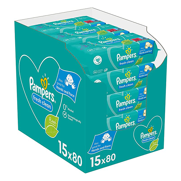 Bespaar 57% op Pampers Sensitive Billendoekjes – 1200 doekjes (€0,02 p.s.) bij Bol.com