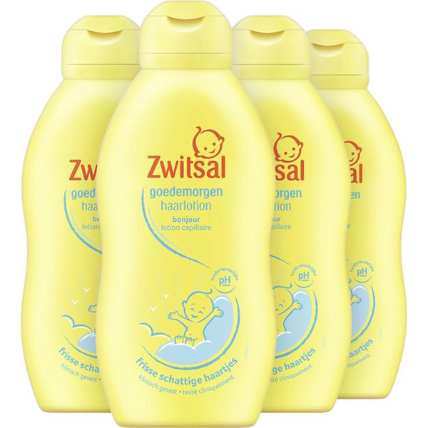 Zwitsal Baby Goedemorgen Haarlotion – 4 x 200 ml – Voordeelverpakking (€2,69 p.stuk) bij Bol.com