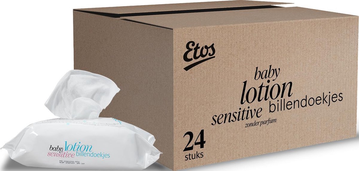 Etos Baby Lotion Sensitive Billendoekjes Megabox – 1920 stuks 24x 80 stuks