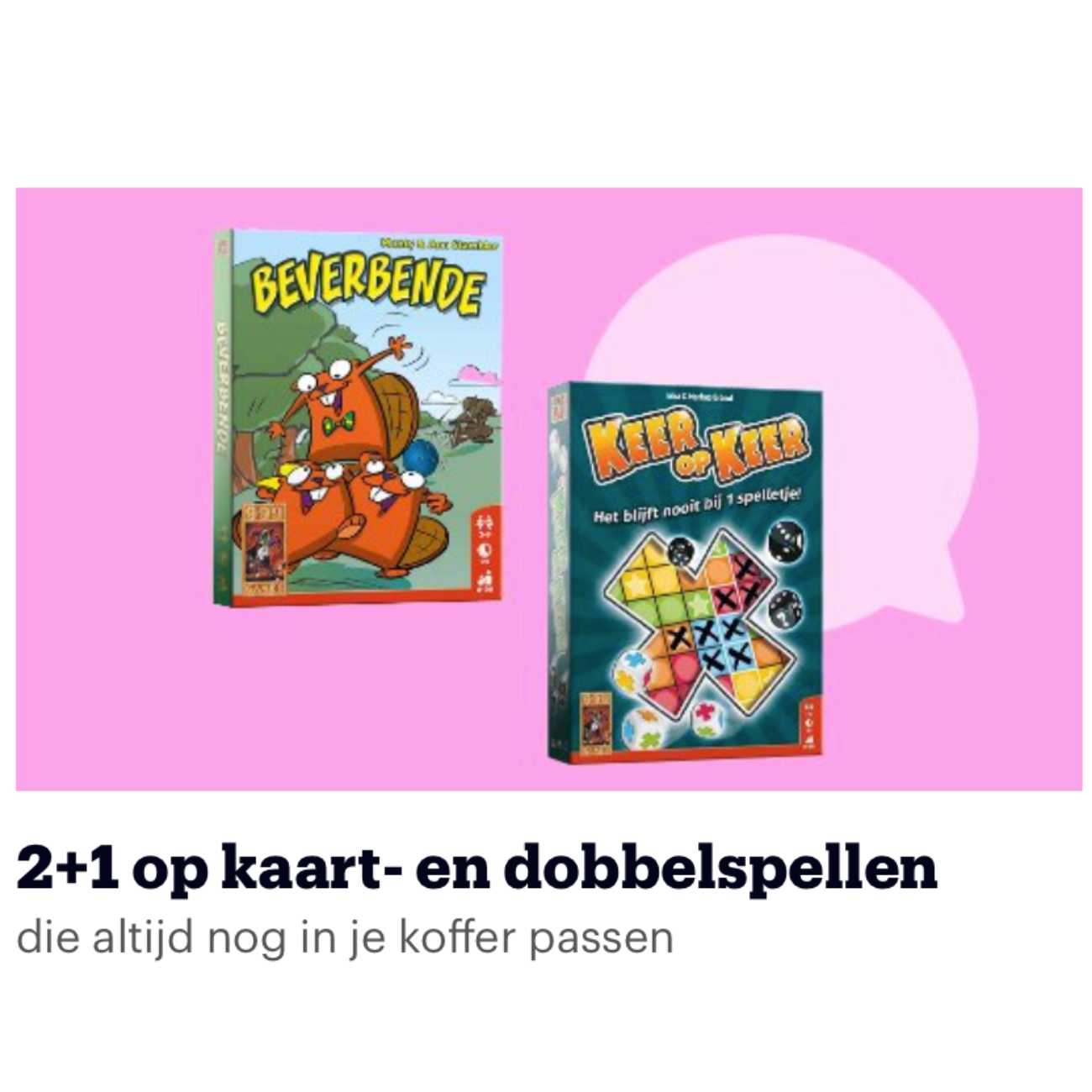 2+1 op kaart- en dobbelspellen voor onderweg