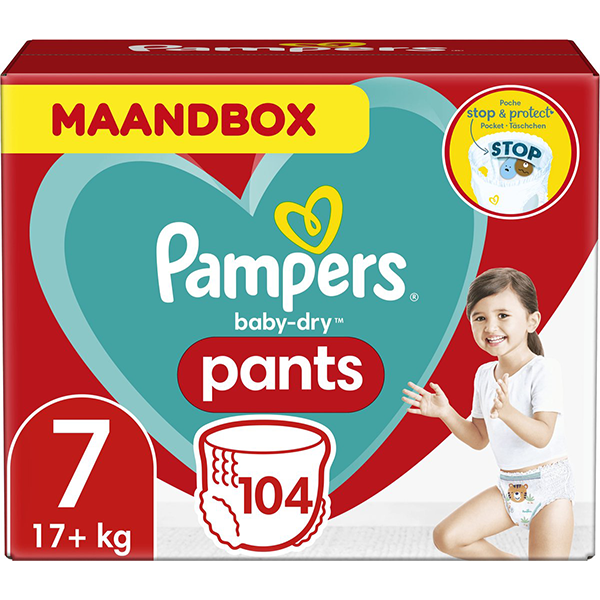 40% KORTING op Pampers Baby-Dry Pants Luierbroekjes – Maat 5 (12-17 kg) – 132 stuks