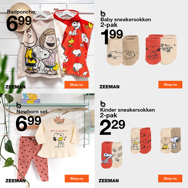 Speciale Snoopy Collectie bij Zeeman vanaf €1,19