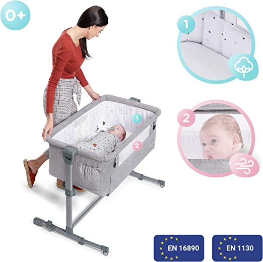 Kinderkraft Bijzetbed NESTE UP, Co-sleeper 2 in 1