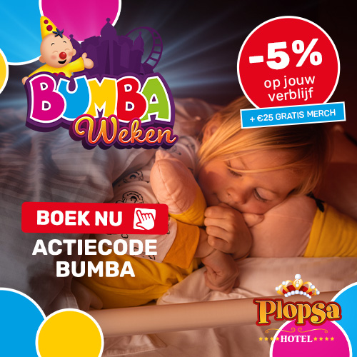 Bumba-weken bij PLOPSA HOTEL! Kortingscode voor 5% korting op je Bumba-arrangement