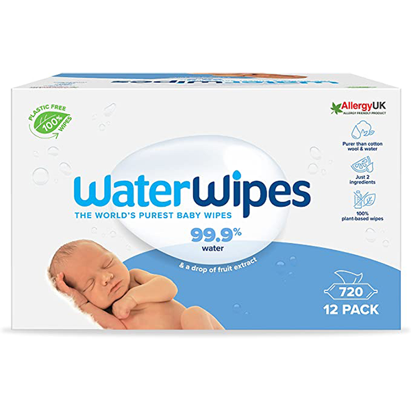 WaterWipes Original babydoekjes, 720 stuks (12 verpakkingen) bij Amazon