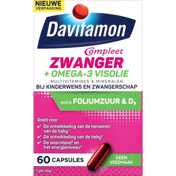 Davitamon Mama Compleet Zwanger Omega 3 Visolie met Foliumzuur bij Bol.com