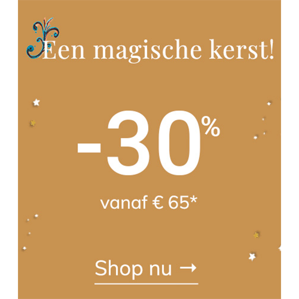 Kerstactie bij Vertbaudet: 30% korting vanaf € 65,- op geselecteerde artikelen
