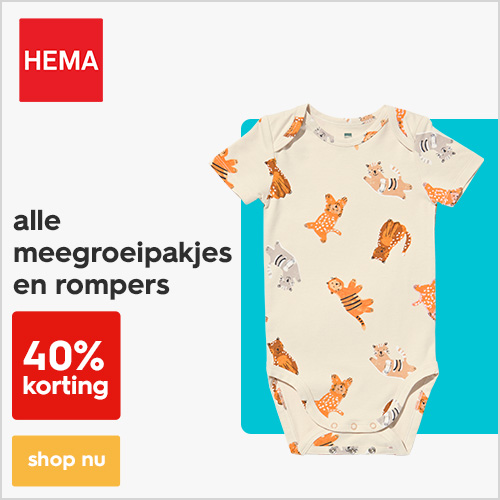 40% KORTING op rompertjes van Hema