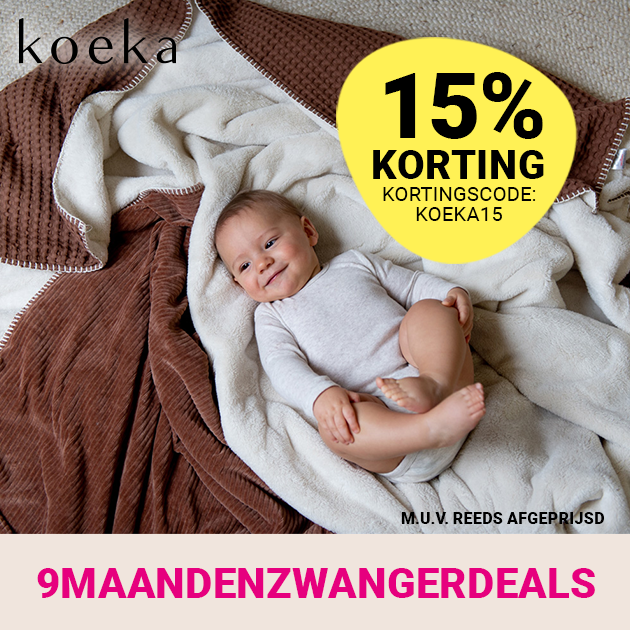 Kortingscode voor 15% KORTING op KOEKA producten bij Van Asten BabySuperstore