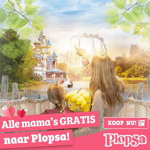 Plopsa Moederdag Actie: KORTINGSCODE VOOR MAMA’S GRATIS NAAR PLOPSA!