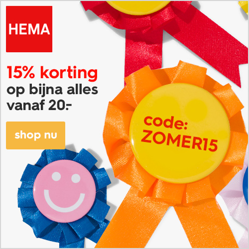 HEMA: KORTINGSCODE voor 15% korting op bijna alles!