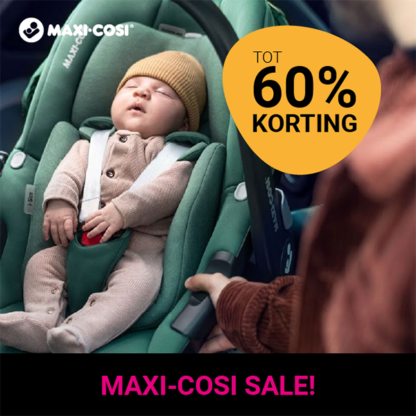 Tot 60% KORTING op heel veel Maxi-Cosi produkten bij Van Asten BabySuperstore