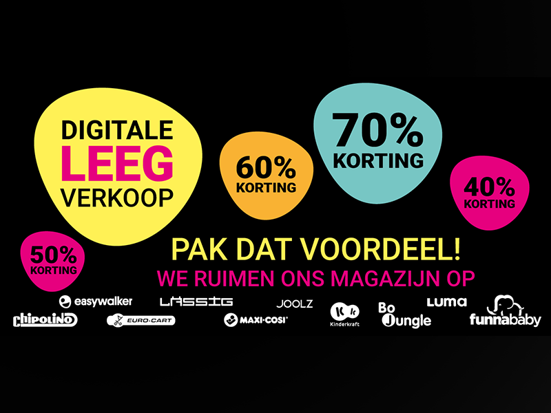 Digitale Leegverkoop tot 70% korting bij Van Asten BabySuperstore