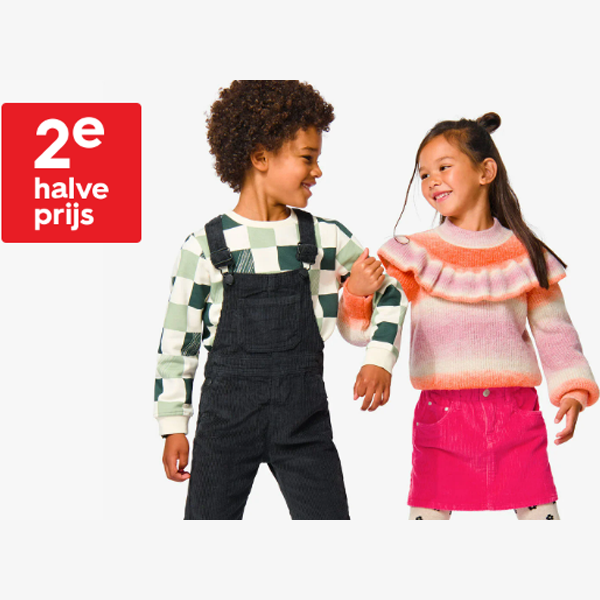 HEMA: alle kinder- en babykleding, 2e halve prijs