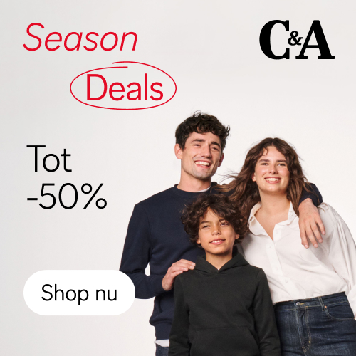 Season Sale bij C&A! Bespaar tot wel 50% op heel veel leuke kleding voor jong en oud.