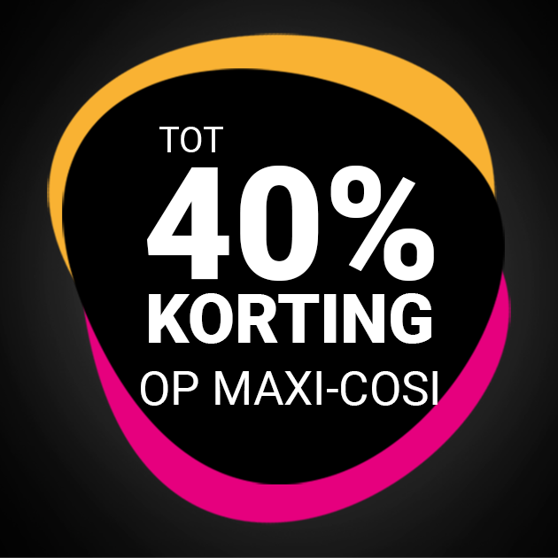 Tot 40% KORTING op heel veel Maxi-Cosi produkten bij Van Asten BabySuperstore